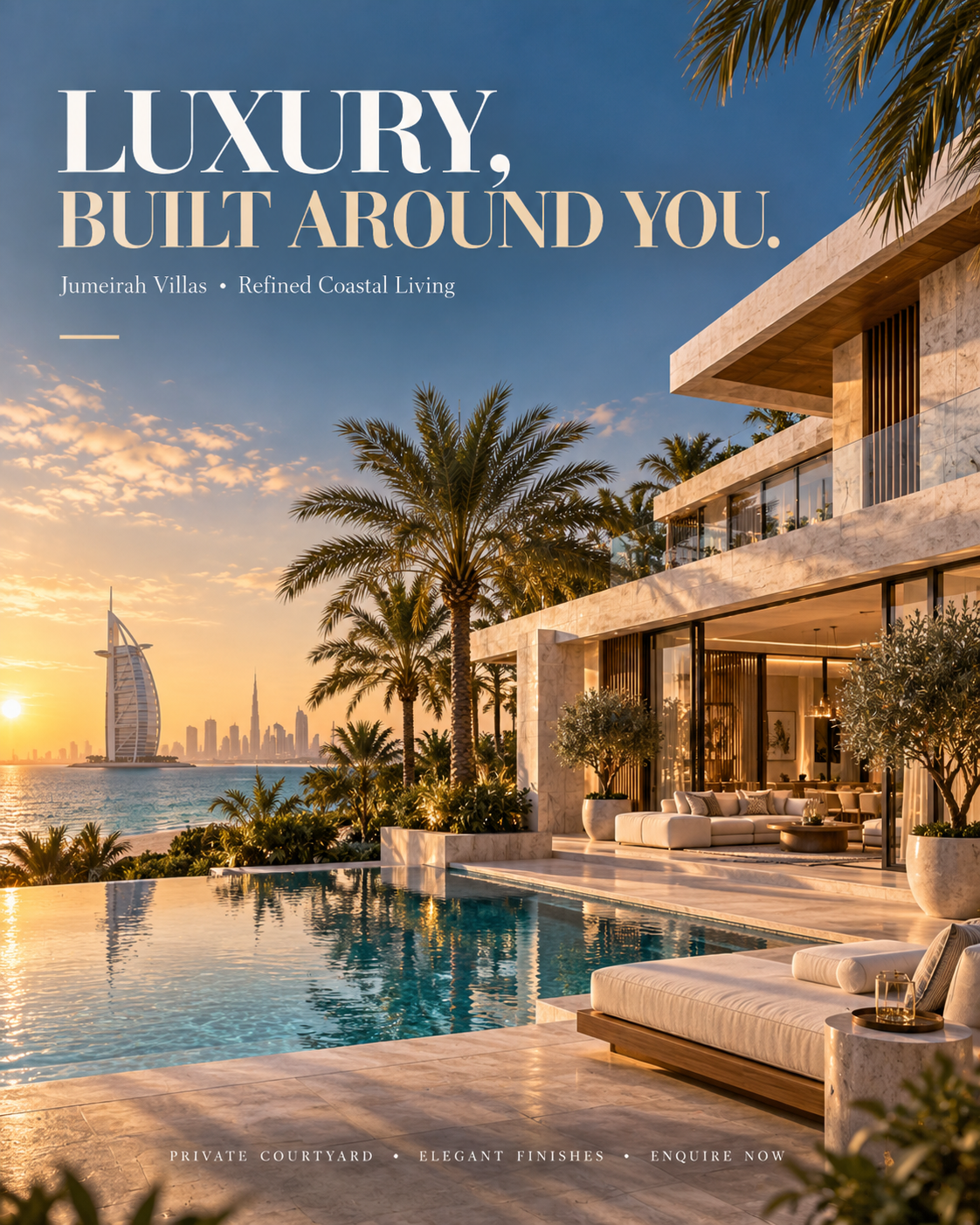 Private Estate, a luxury Dubai real estate poster design