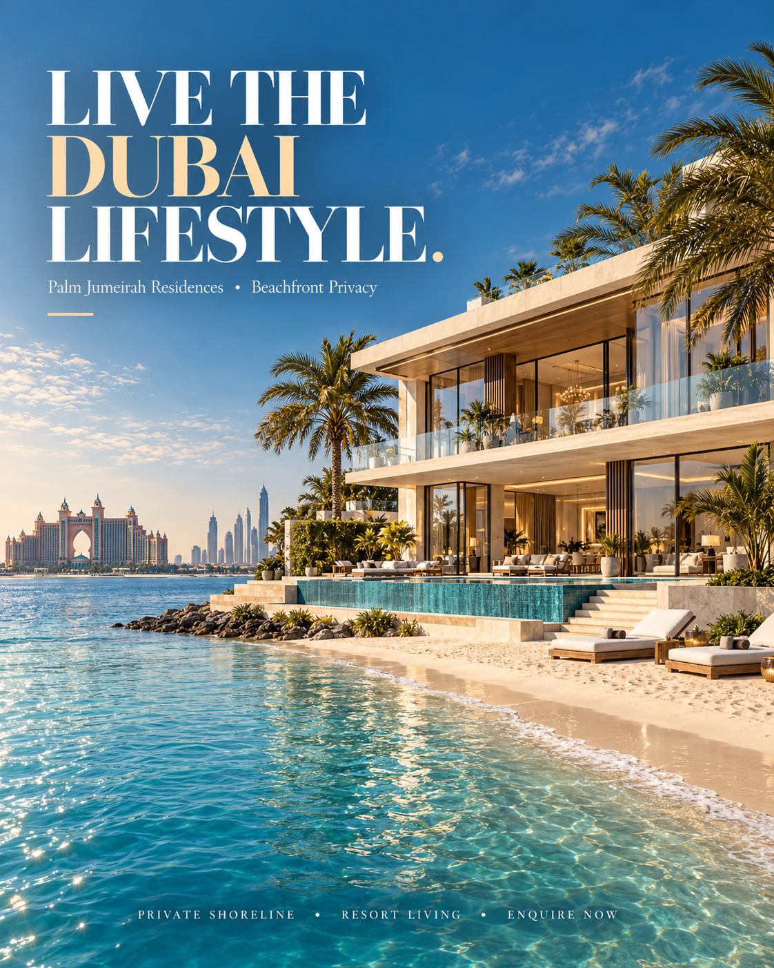 Golf Villa, a luxury Dubai real estate poster design