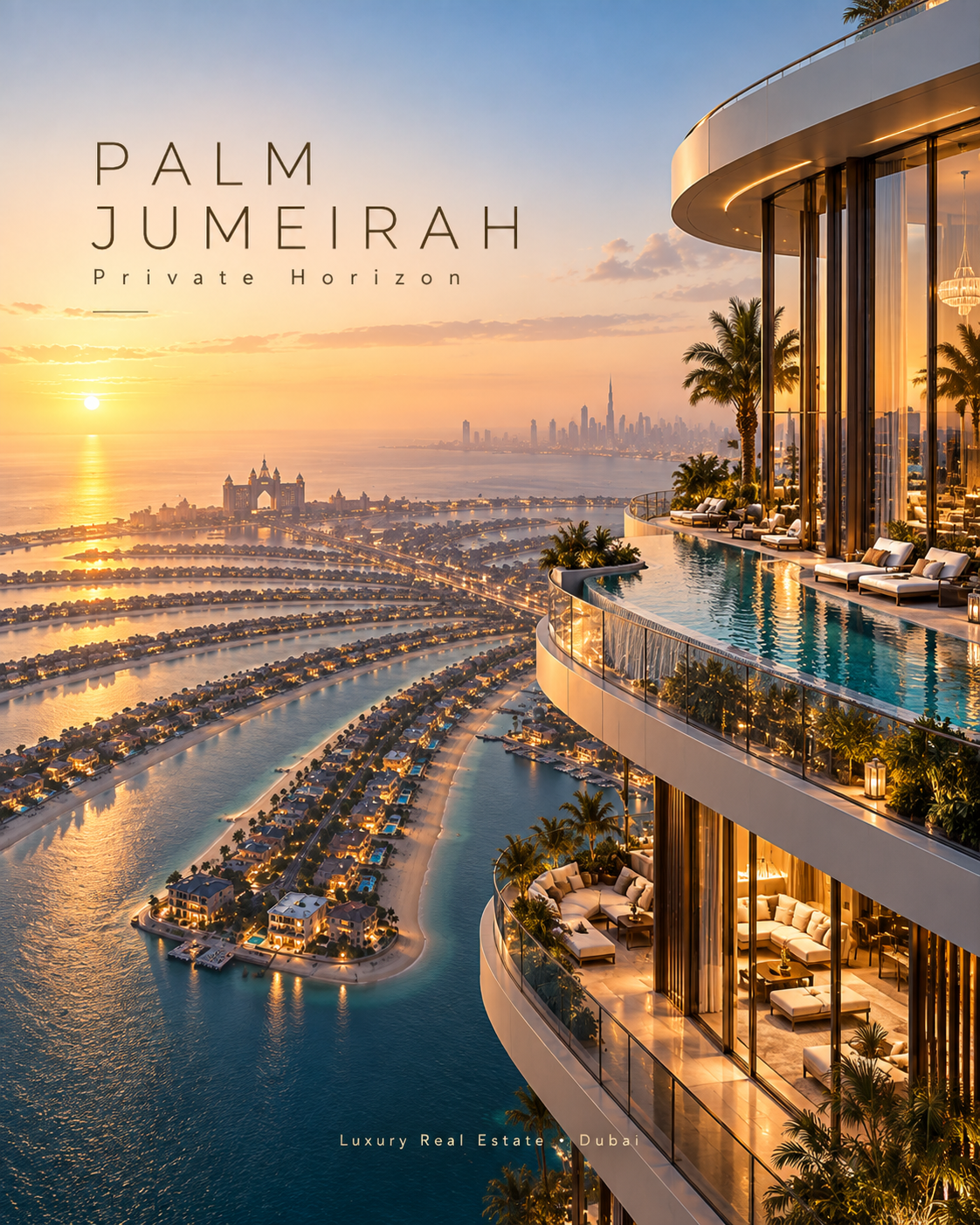 Beach Penthouse, a luxury Dubai real estate poster design