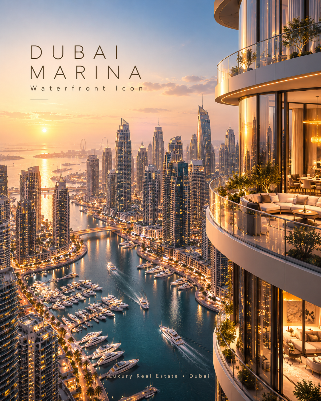 Royal Residence, a luxury Dubai real estate poster design