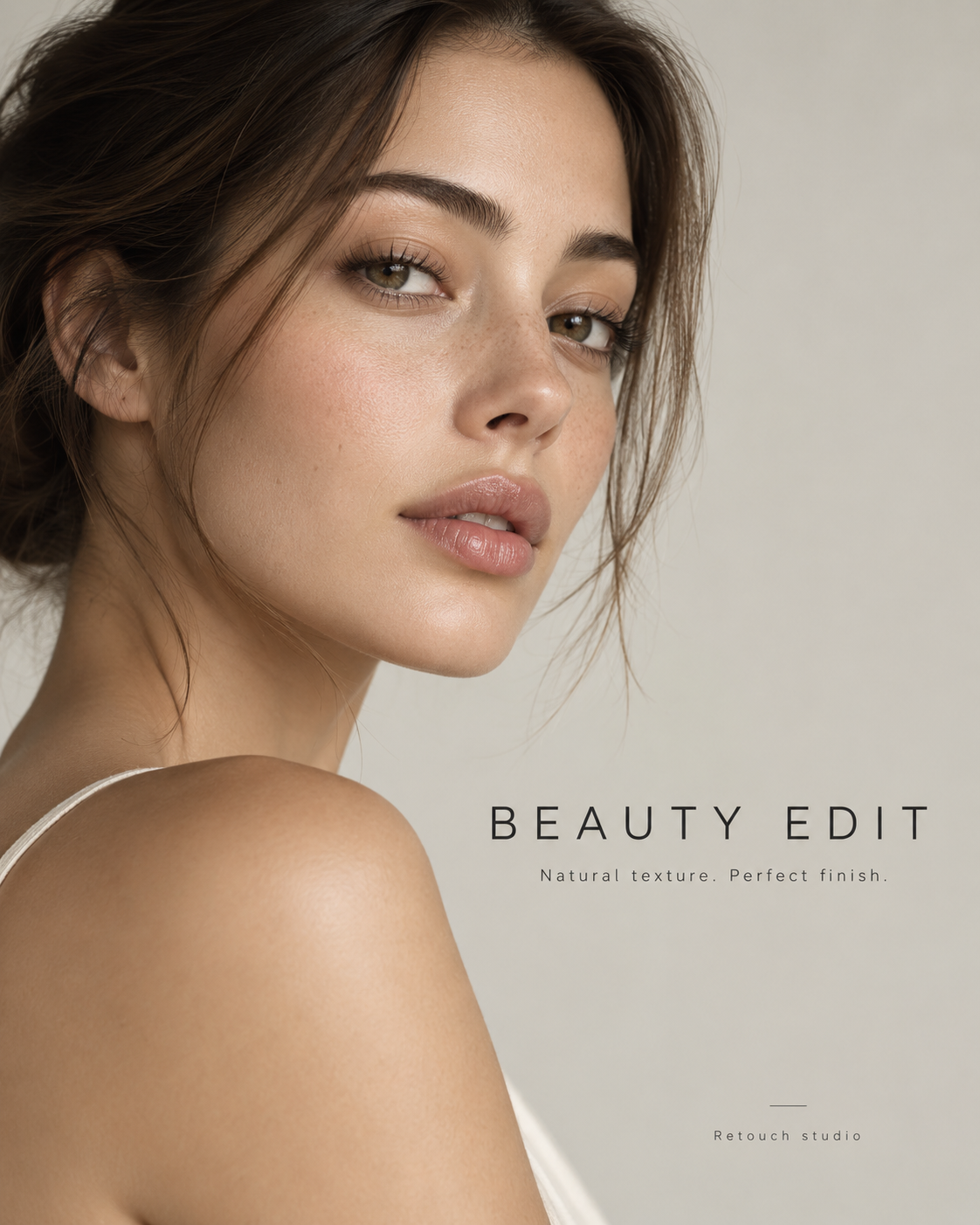 Fashion Editorial, a before and after retouching study