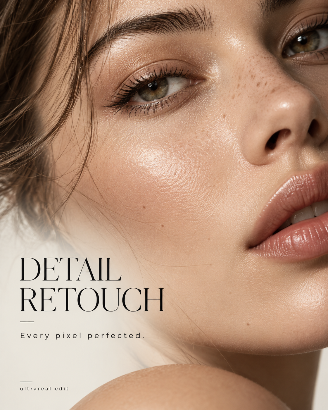 Hair Retouch, a before and after retouching study