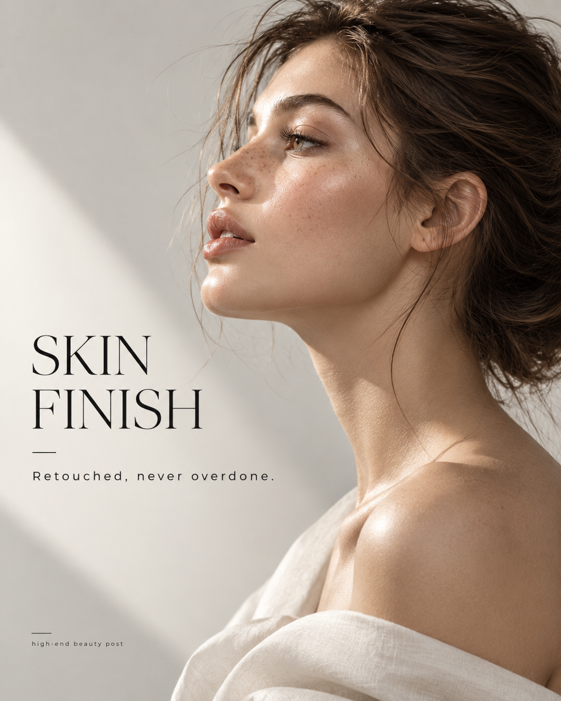 Lookbook Finish, a before and after retouching study